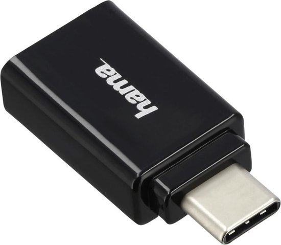 Hama USB-C-stekker naar USB-A-3.1-poort - Zwart