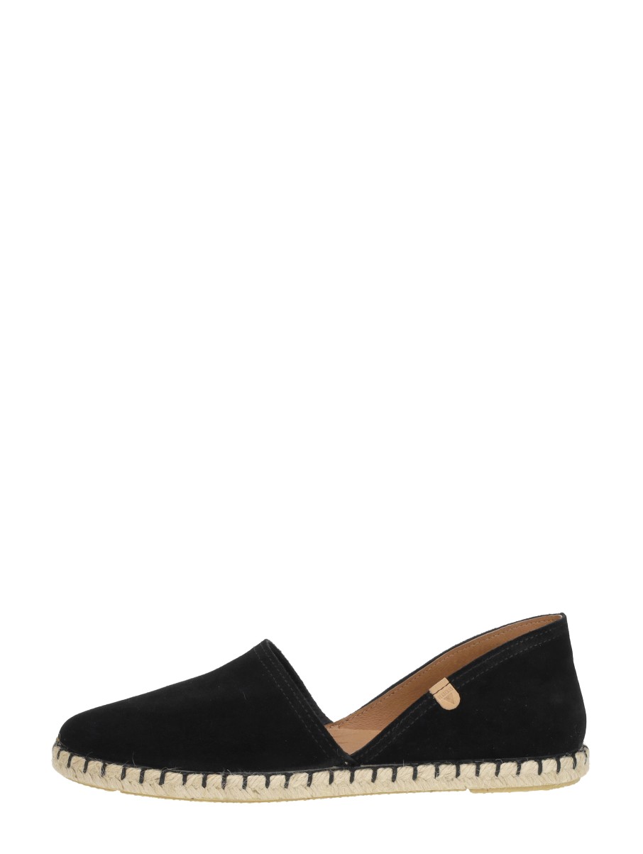 Verbenas Verbenas - Alpargatas Planas De Mujer En Ante De Color Negro - Zwart