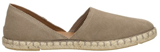 Verbenas - Alpargatas Planas De Mujer En Ante De Color Topo