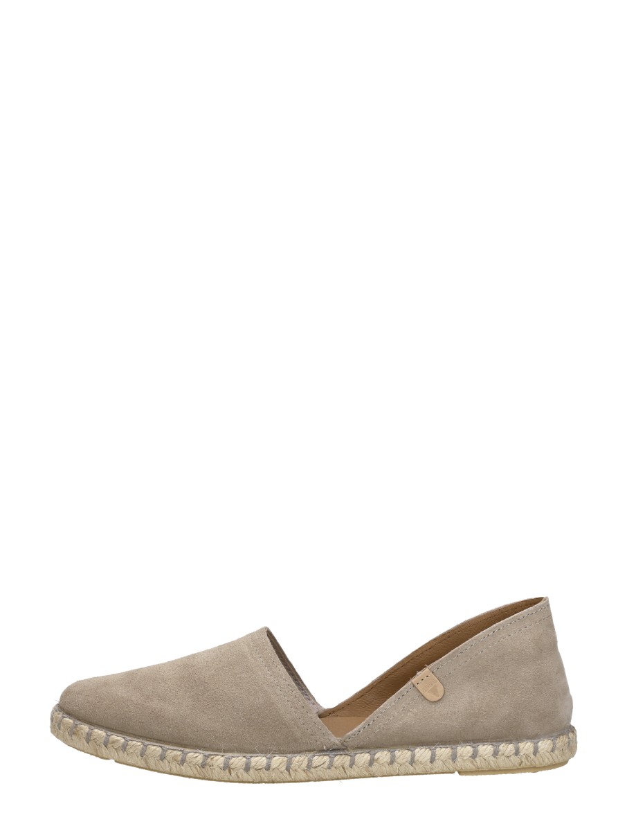 Verbenas Verbenas - Alpargatas Planas De Mujer En Ante De Color Topo