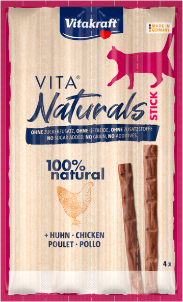 Vitakraft Vitakraft - Snack Para Gatos Adultos Vita Naturals Pollo 4 Sticks X 5 G