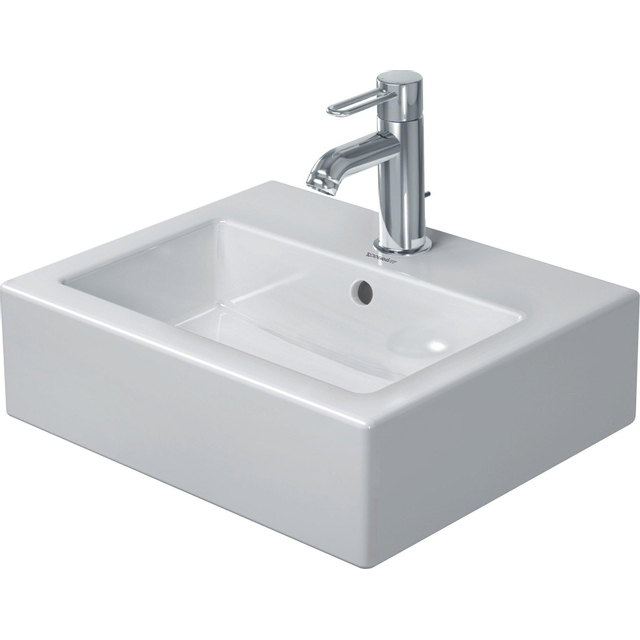 Duravit Duravit Vero fontein onderzijde geslepen 45x35cm met kraangat en overloop wit 0704450027