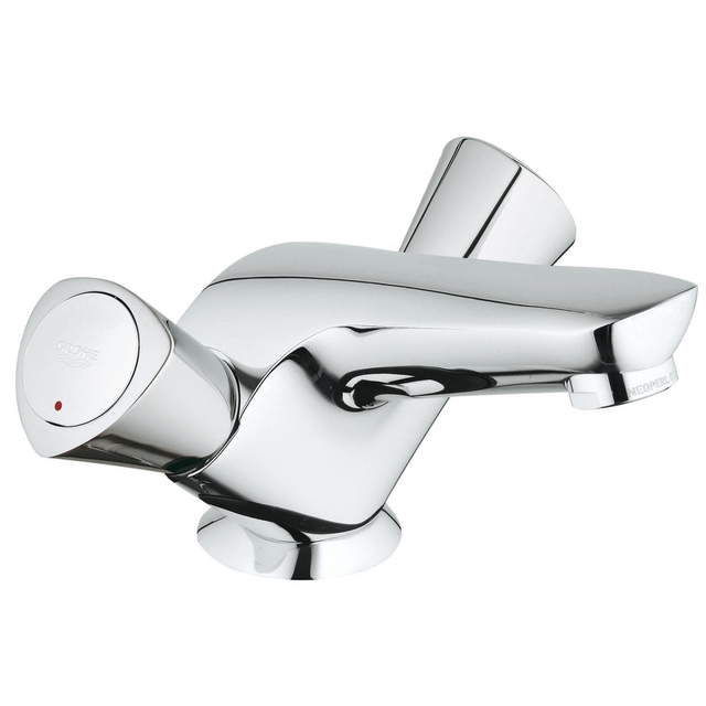 Grohe GROHE Costa S wastafelkraan met waste inclusief gegoten uitloop chroom 21255001