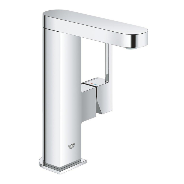 Grohe GROHE Plus waterbesparende wastafelkraan M-size met gladdy body en push open waste chroom 23872003