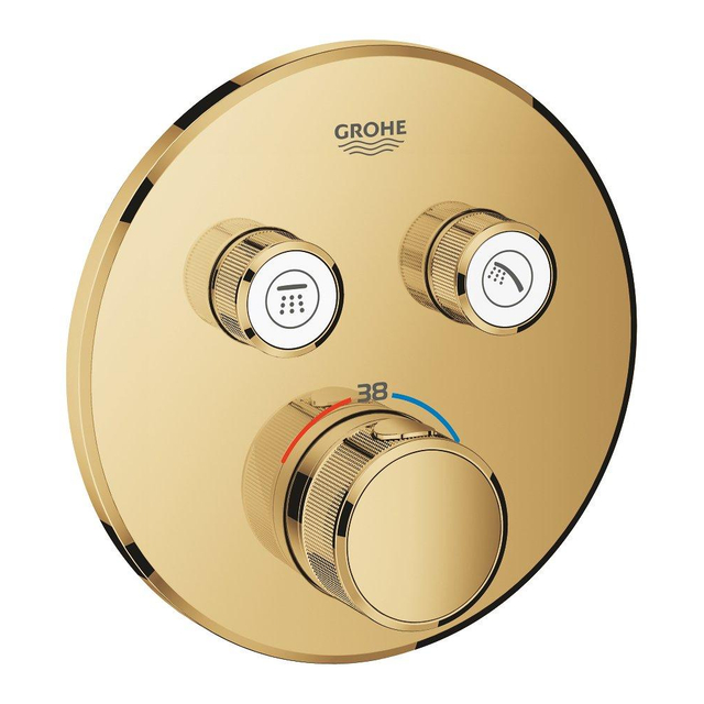 Grohe Grohe SmartControl Inbouwthermostaat - 3 knoppen - rond - cool sunrise 29119gl0