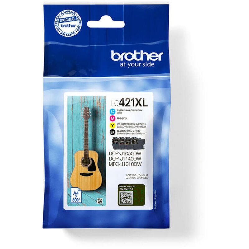 Brother Cartucho de Tinta Original Brother LC421XL Alta Capacidad/ Multipack/ Cian/ Magenta/ Amarillo/ Negro