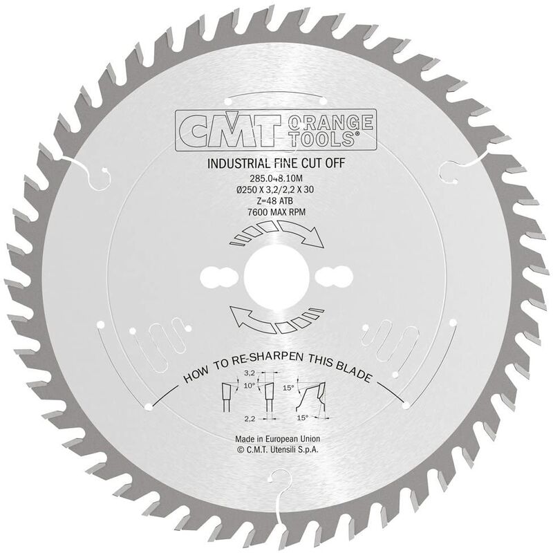 Cmt 285.048.10m Sierra Circular 250x3.2x30 Z=48 Atb Silenciosa