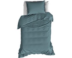 Dekbedovertrek Katoen Satijn Olivia - Eenpersoons - 140 x 200/220 cm - Groen