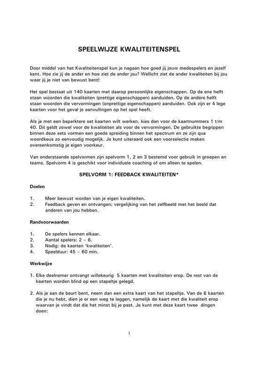 Gerrickens, Uitgeverij Kwaliteitenspel