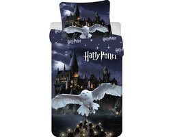 Dekbedovertrek Hogwarts Night -140 x 200 cm / 70 x90 cm - Polyester