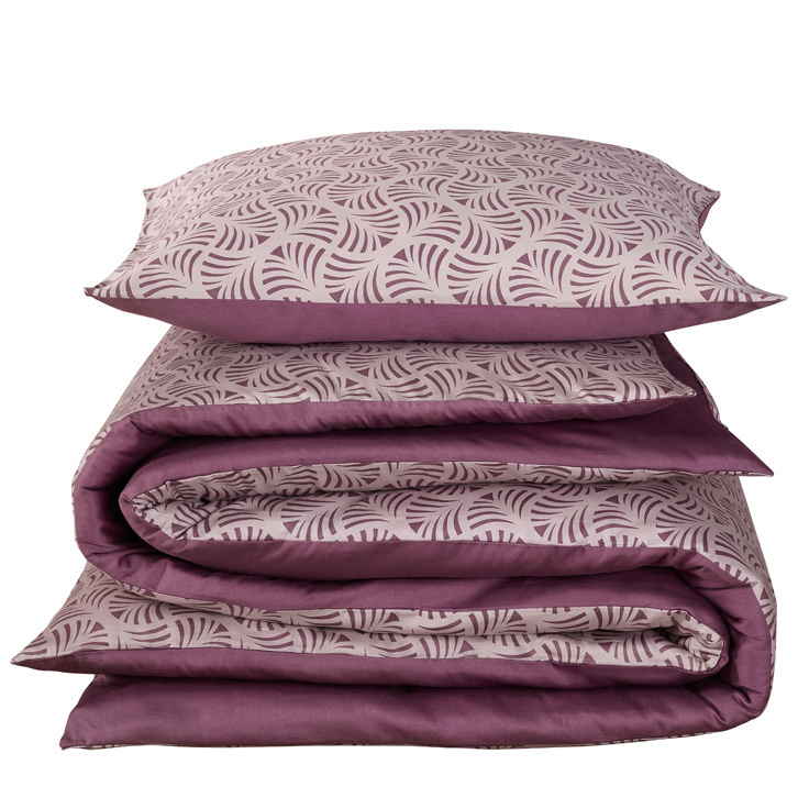 Dekbedovertrek Katoen Satijn Flow - Eenpersoons - 140 x 200/220 cm - Paars