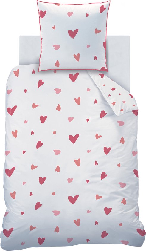 Dekbedovertrek Heart - Eenpersoons - 140 x 200 cm - Katoen