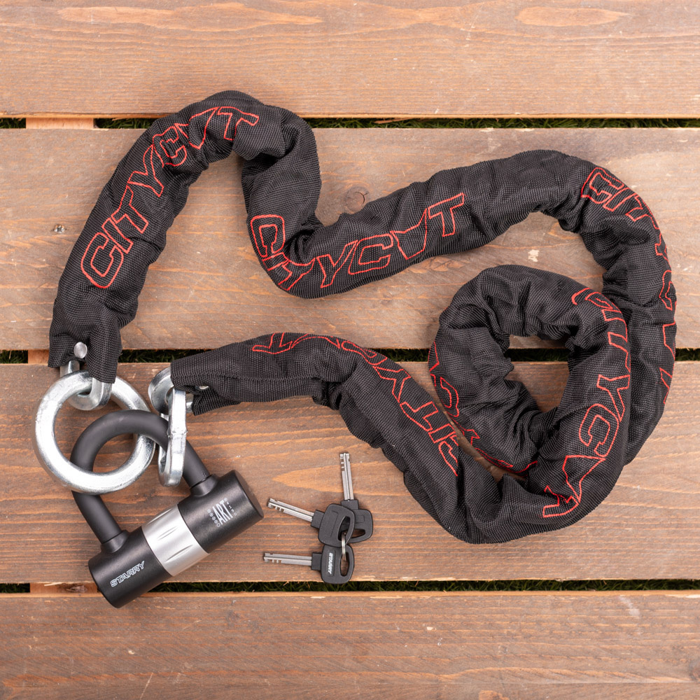 Starry Citycat kettingslot + schijfremslot 180 cm ART-4