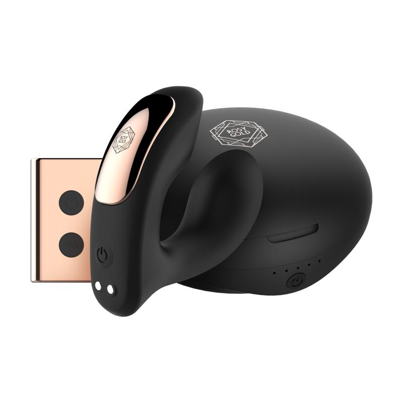 Rosy Gold Rosy Gold – Wearable Vibrator met Luxe Oplaadcase – - Zwart