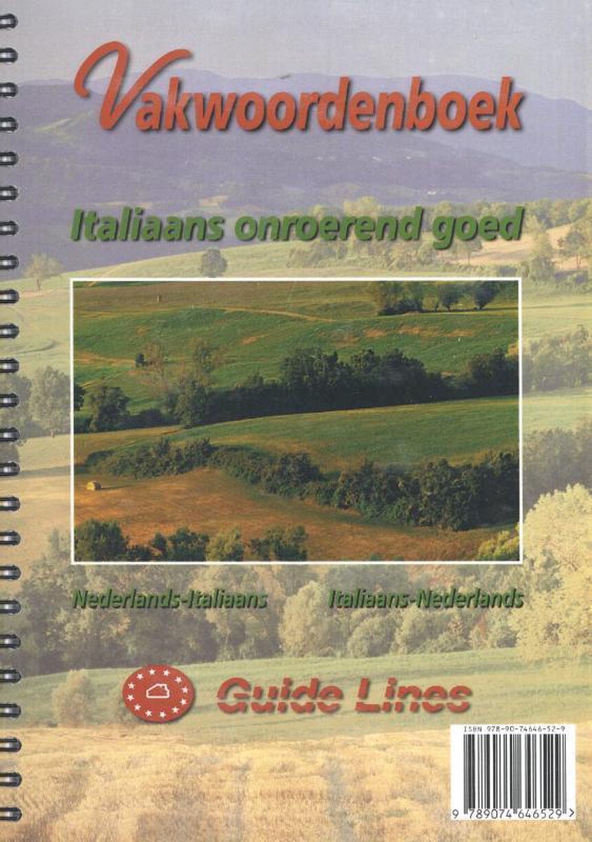 Guide-Lines Vakwoordenboek - Italiaans onroerend goed
