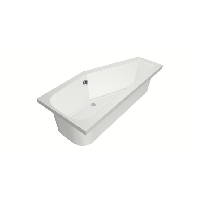 Xenz Xenz Lagoon Hoekbad - 160x75x48 - afvoer Midden - Rechts - Compact - acryl - wit mat 6981-03