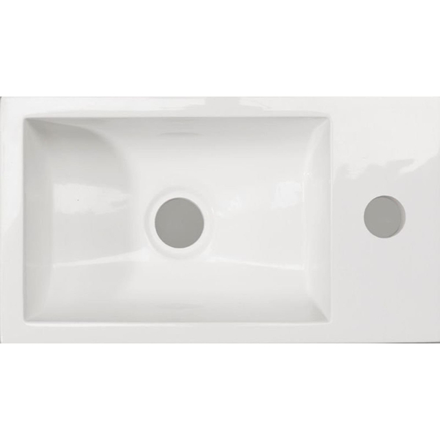 Royal Plaza Royal Plaza Merlot fontein 40x22 cm kraangat rechts Comfortstone Glans Wit 51389