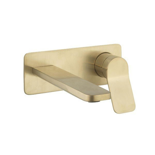 Crosswater Crosswater Glide II Wastafelkraan inbouw - uitloop 20cm - hendel - geborsteld messing GD121WNF