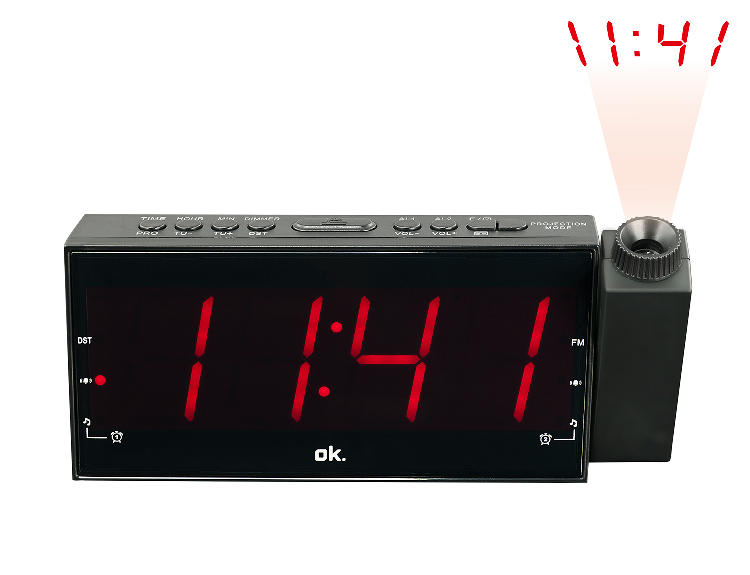 OK. OK. Ocr 161-pr Wekkerradio Zwart