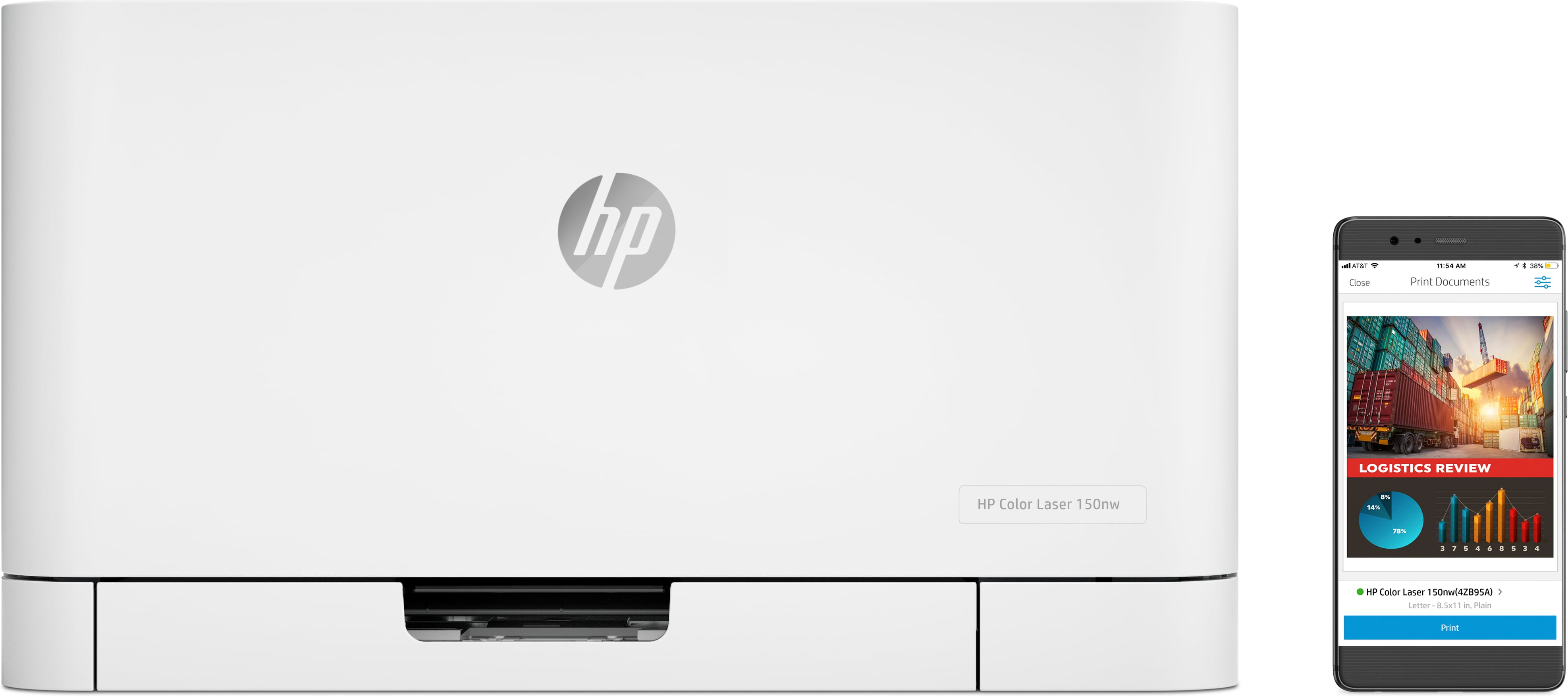 HP HP Color Laser 150nw - Alleen Printen Kleur
