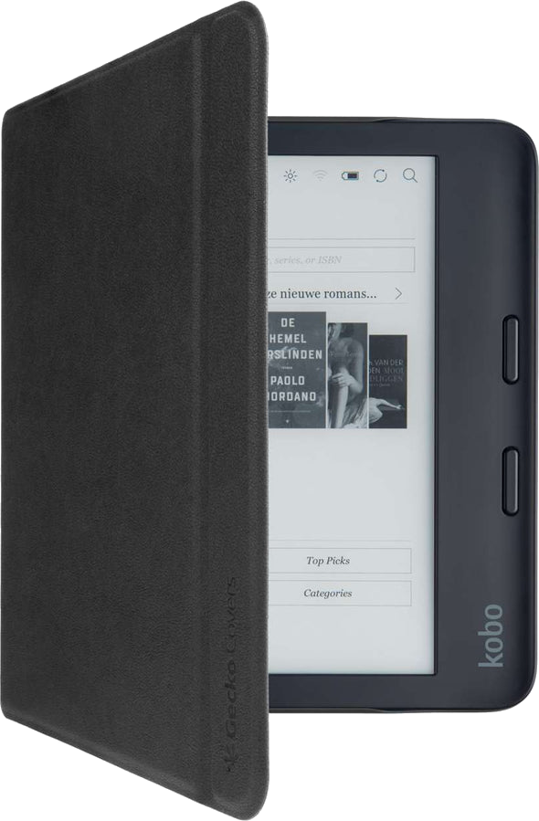 Gecko Covers Gecko Easy-click Cover Kobo Libra 2 + Tolino Vision 6 - Zwart