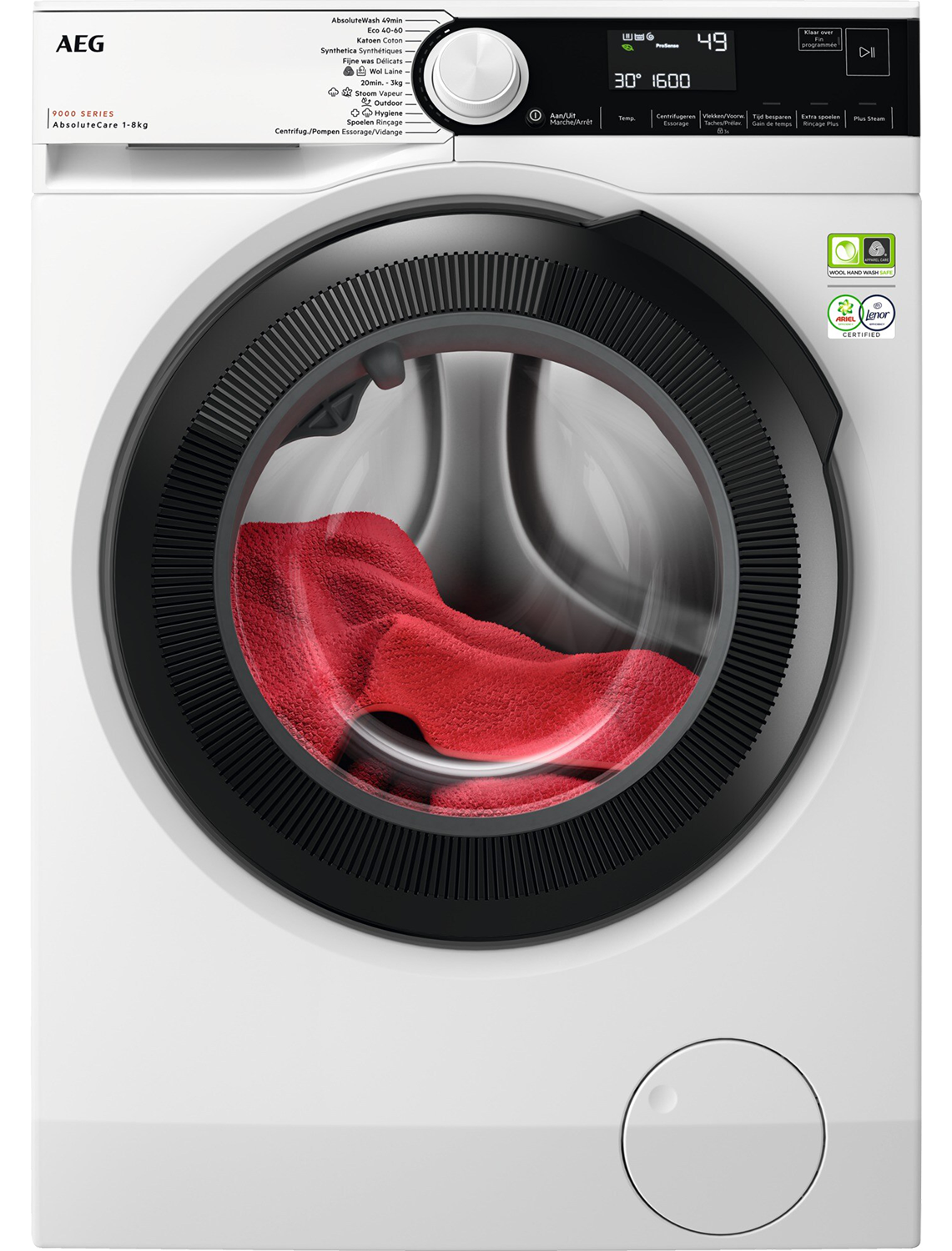 AEG AEG Lr9586bn4 Absolutecare - Wasmachine Voorlader 8 Kg 1600 Rpm 75 Db
