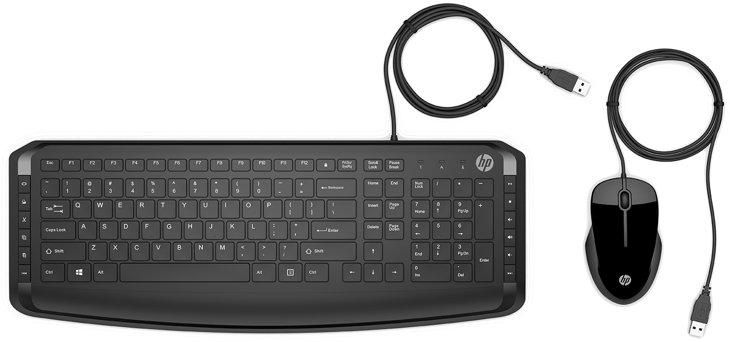 HP HP Pavilion 200 Via Kabel Toetsenbord + Muis Zwart