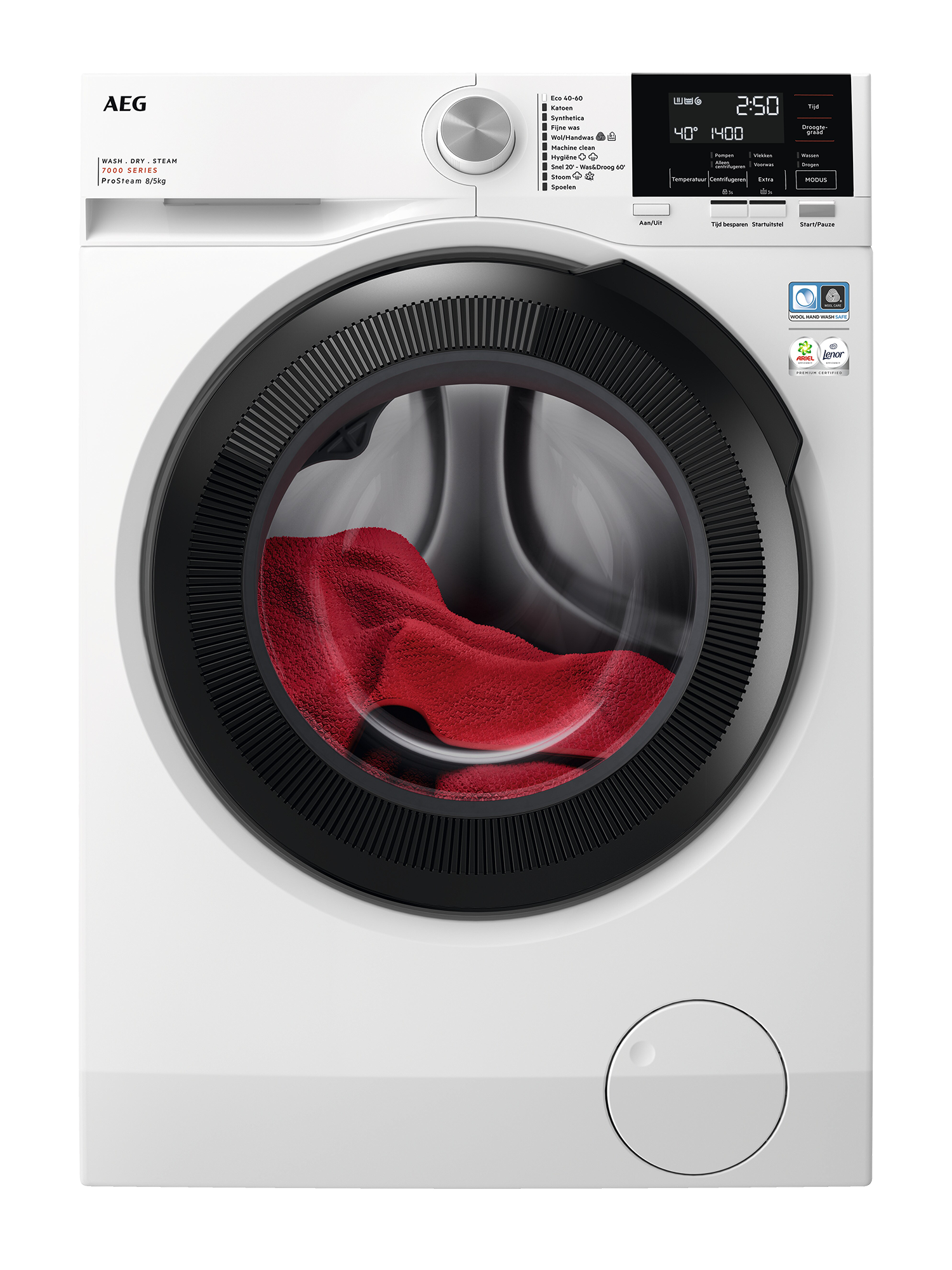 AEG AEG Lwr73864 Prosteam - Was-droogcombinatie 8 Kg + 5 1600 Rpm 76 Db