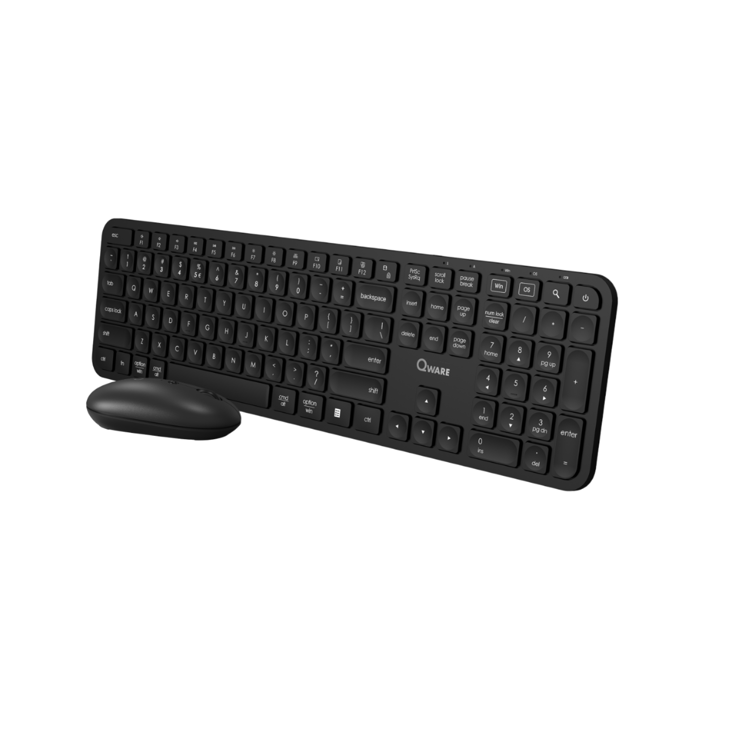 Qware Qware Eastbourne Draadloze Muis & Toetsenbord - Zwart