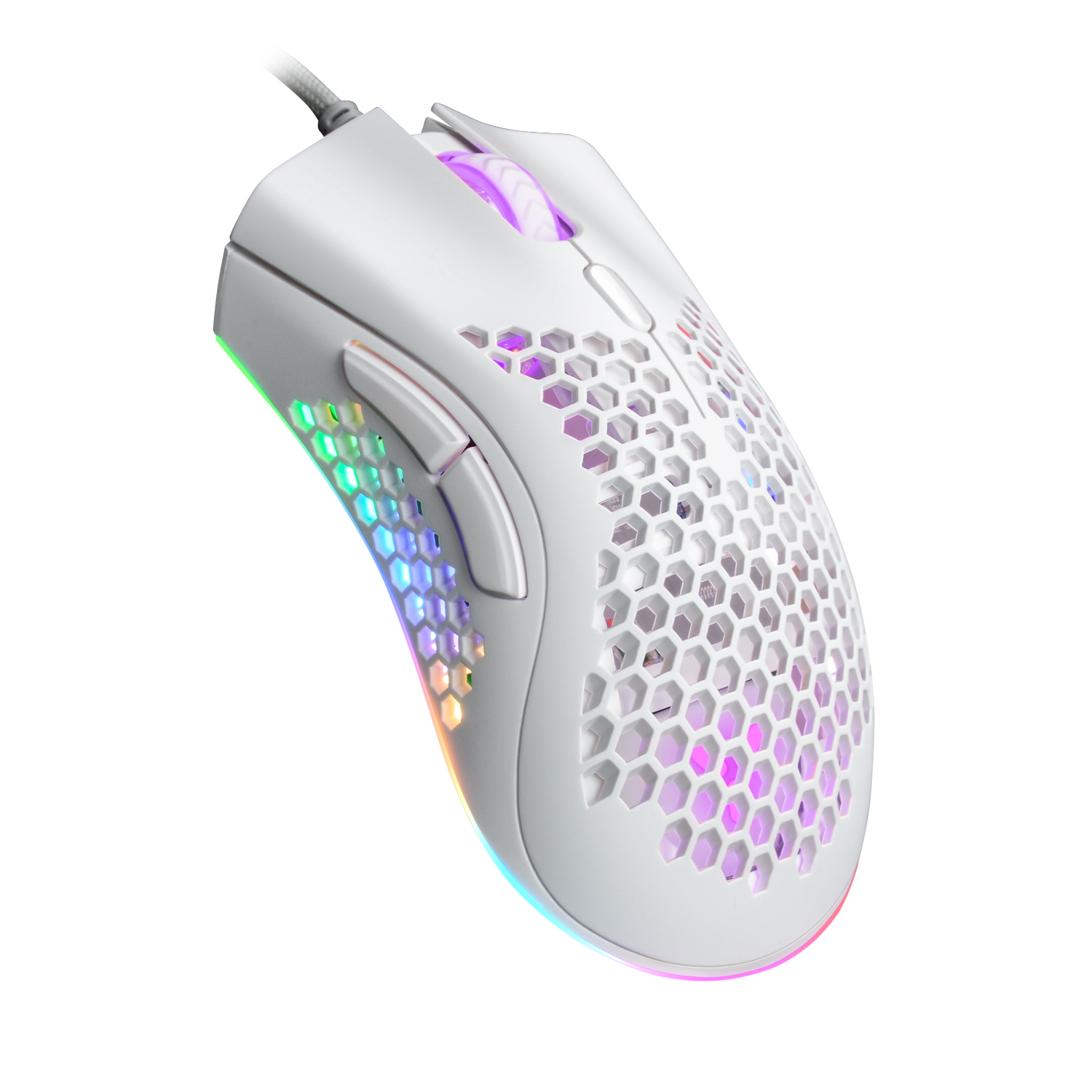 ISY ISY Igm 4500-wt Honeycomb Rgb Gamingmuis Wit