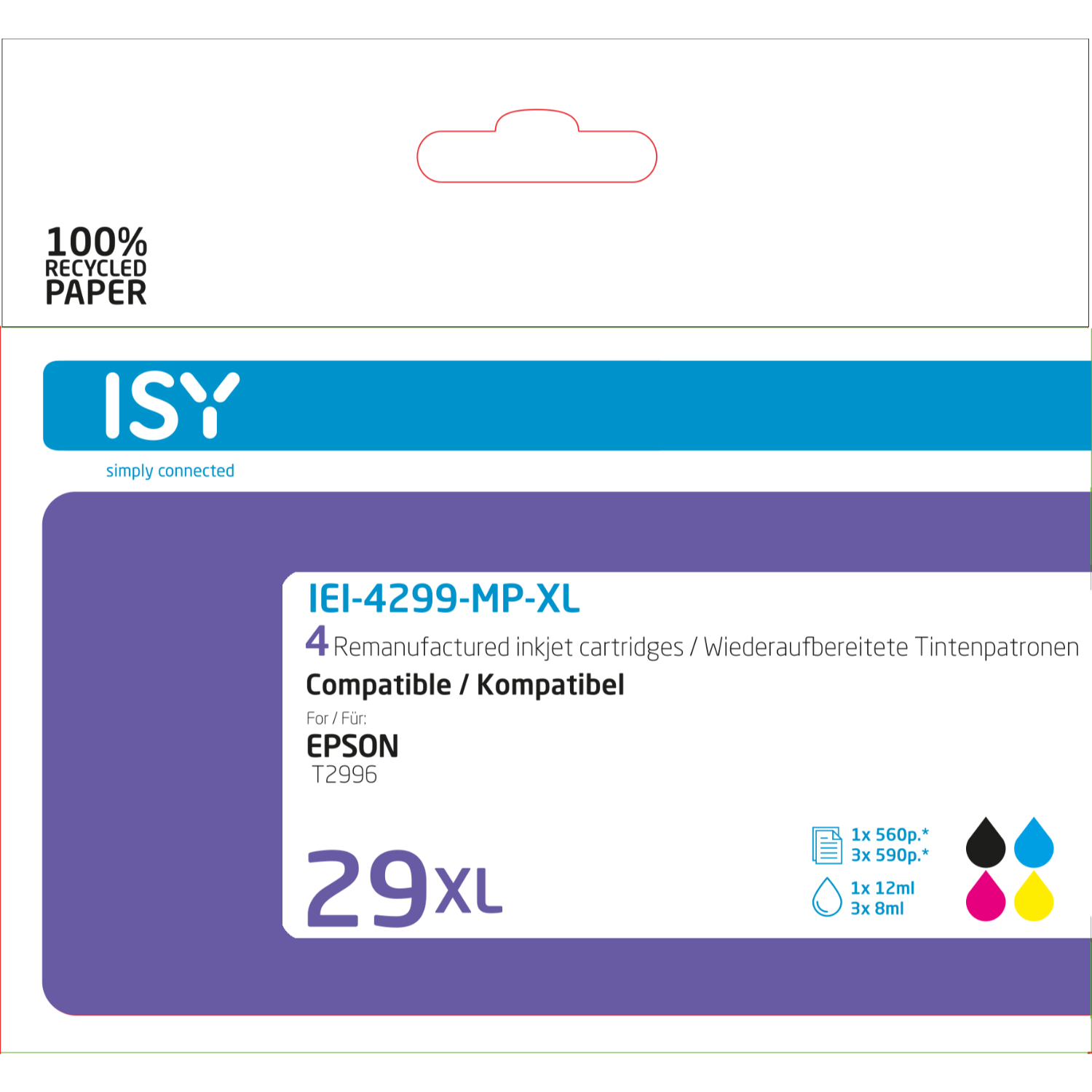 ISY ISY Multipack 4 Epson 29xl Bcmy