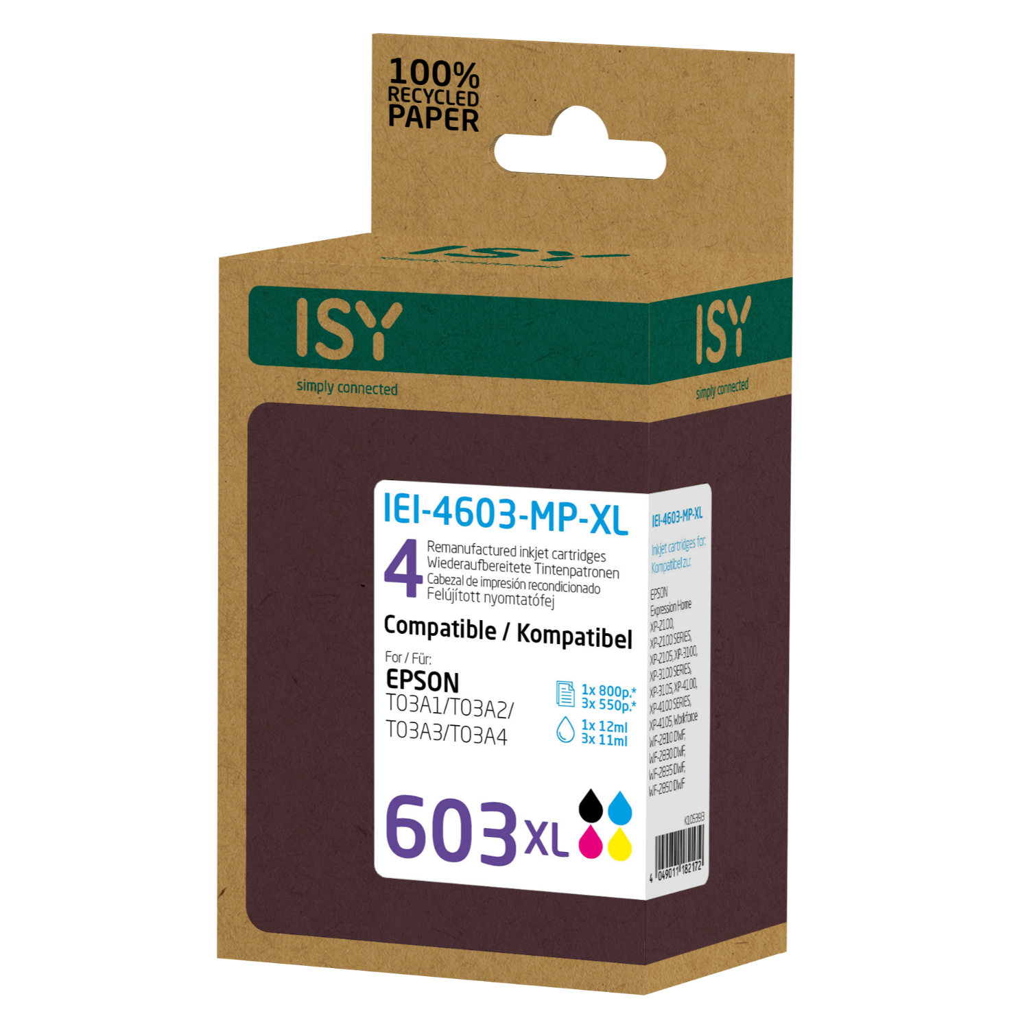 ISY ISY Multipack 4 Epson 603xl Bcmy