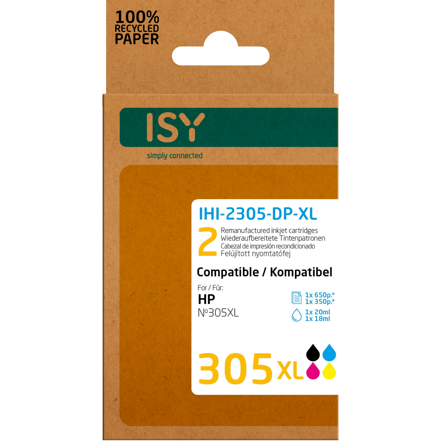 ISY ISY Multipack 2 HP 305xl Bk+cl