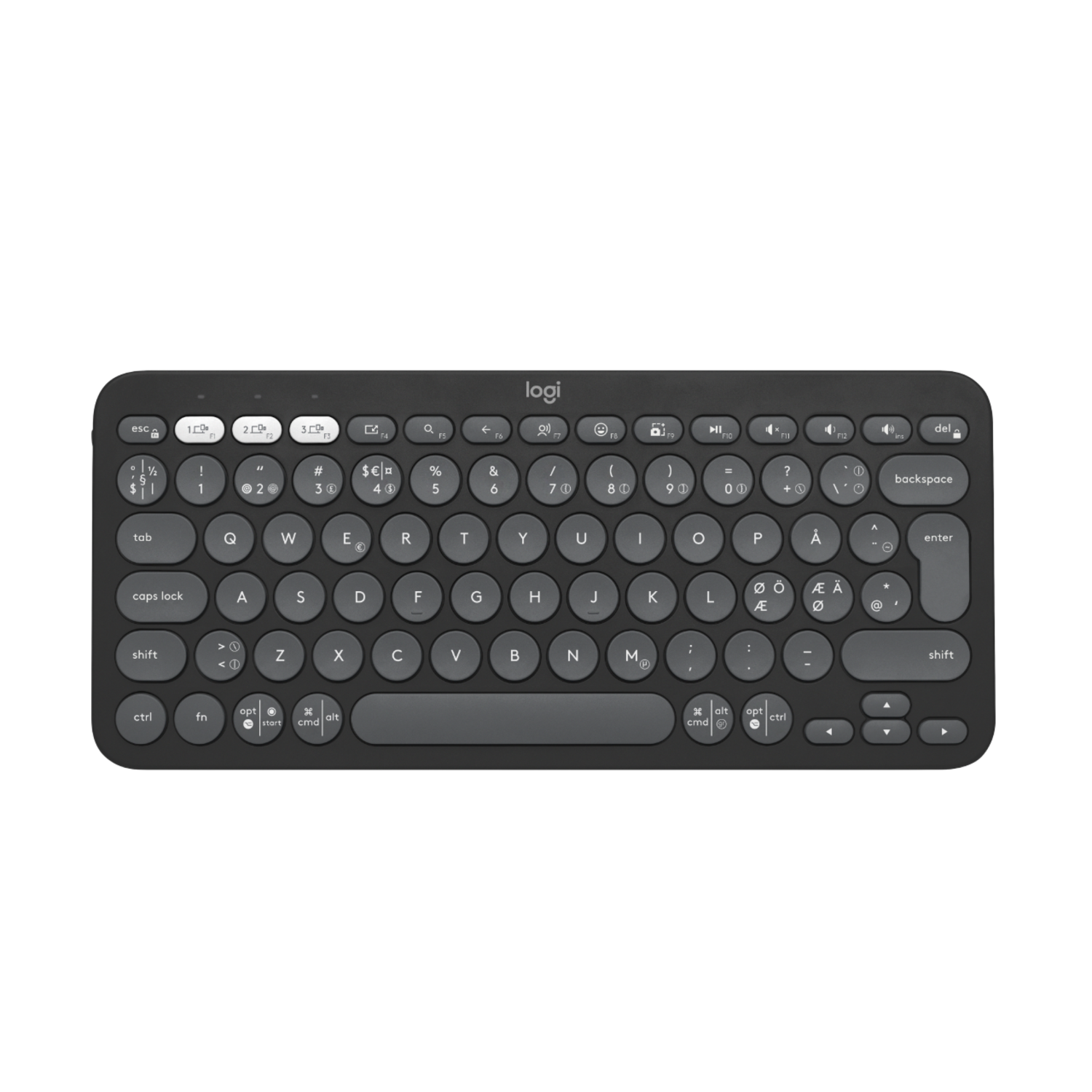 Logitech Logitech Pebble Keys 2 K380s Bluetooth-toetsenbord Voor Meerdere Apparaten - Graphite