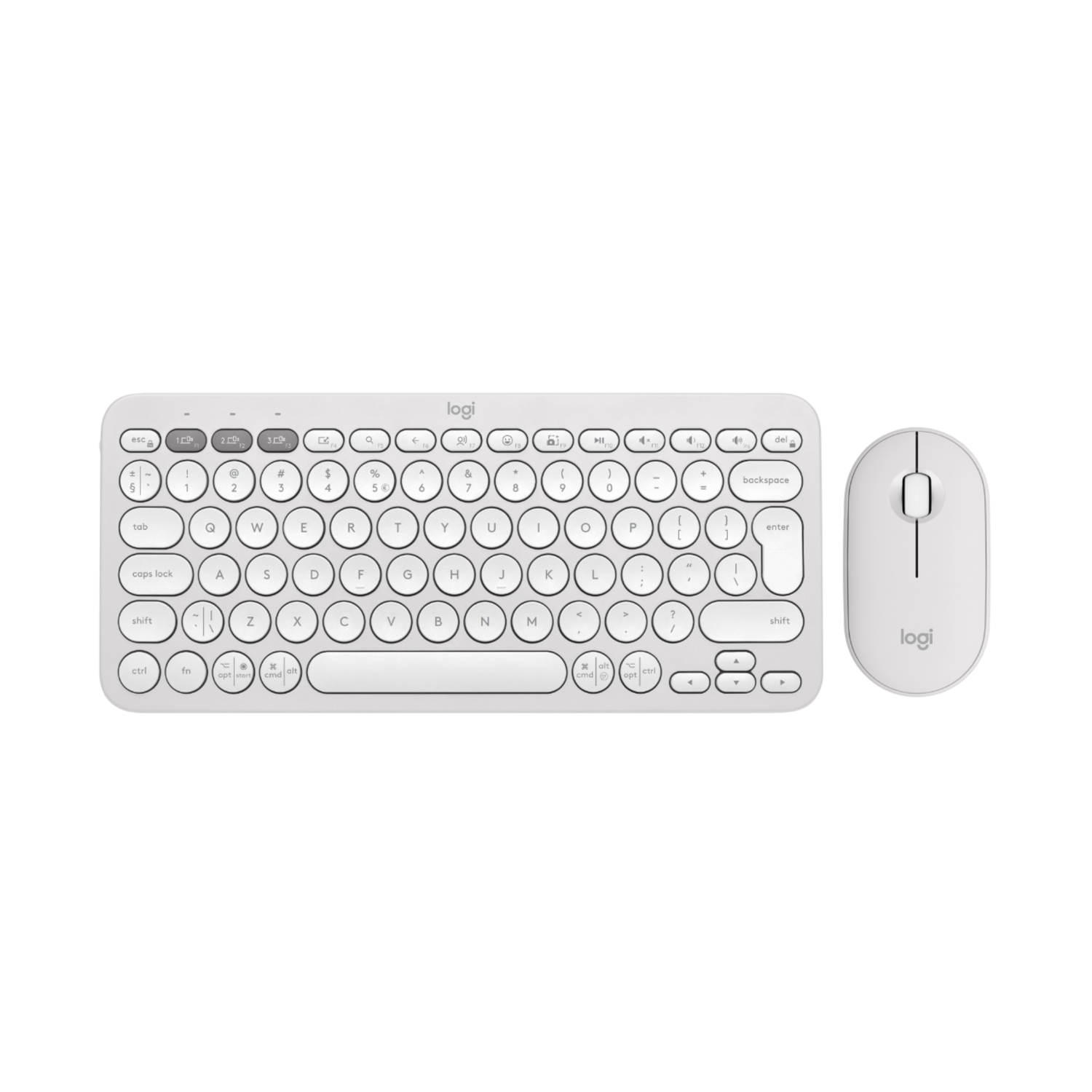 Logitech Logitech Pebble 2 Combo Wit - Draadloos Toetsenbord En Muis