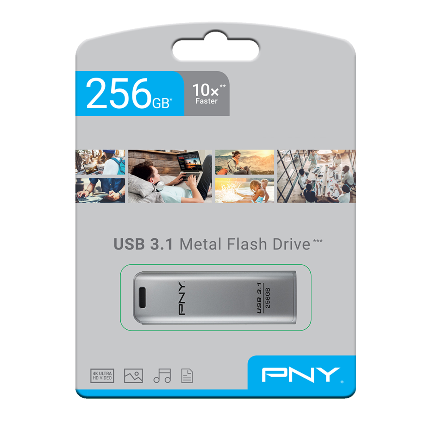 PNY PNY Usb 3.1 Elite Steel 256 Gb