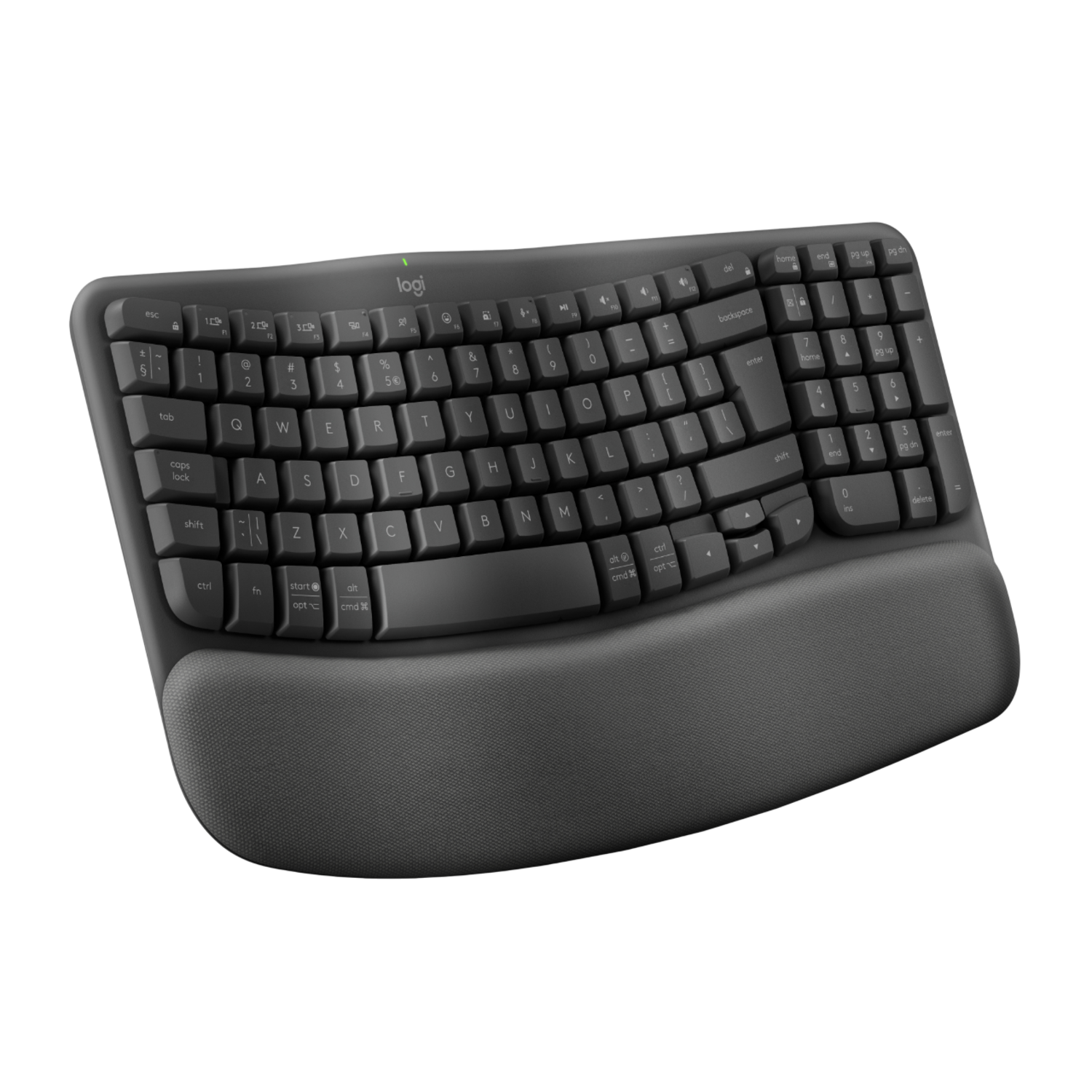 Logitech Logitech Wave Keys - Draadloos Ergonomisch Toetsenbord Zwart