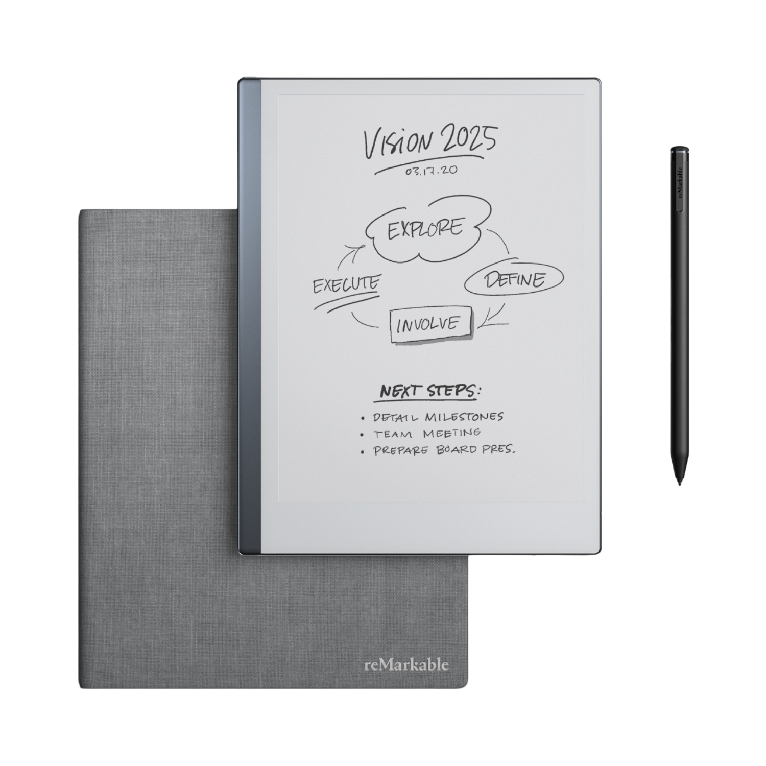 Remarkable 2 + Marker Plus Book Folio Grijs