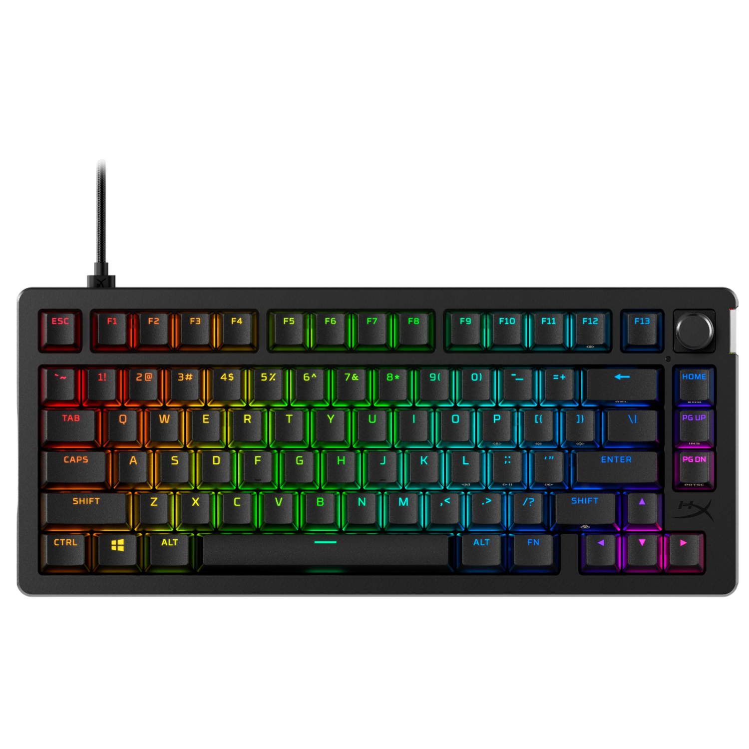 HyperX Hyperx Alloy Rise 75% Bedraad Gamingtoetsenbord Zwart