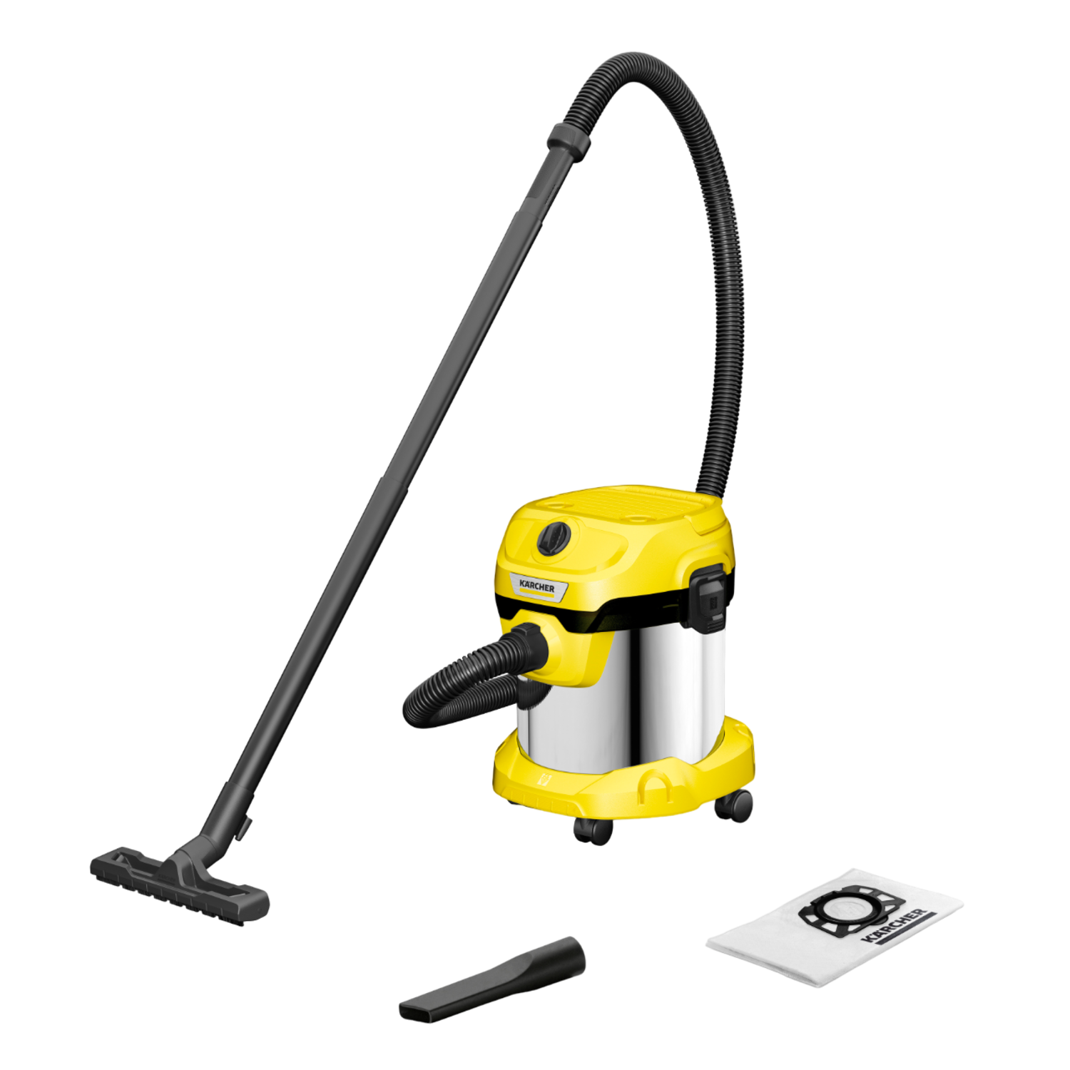 Kärcher Karcher WD 2 Plus S V-15/4/18 Stofzuiger Zonder Zak Zwart