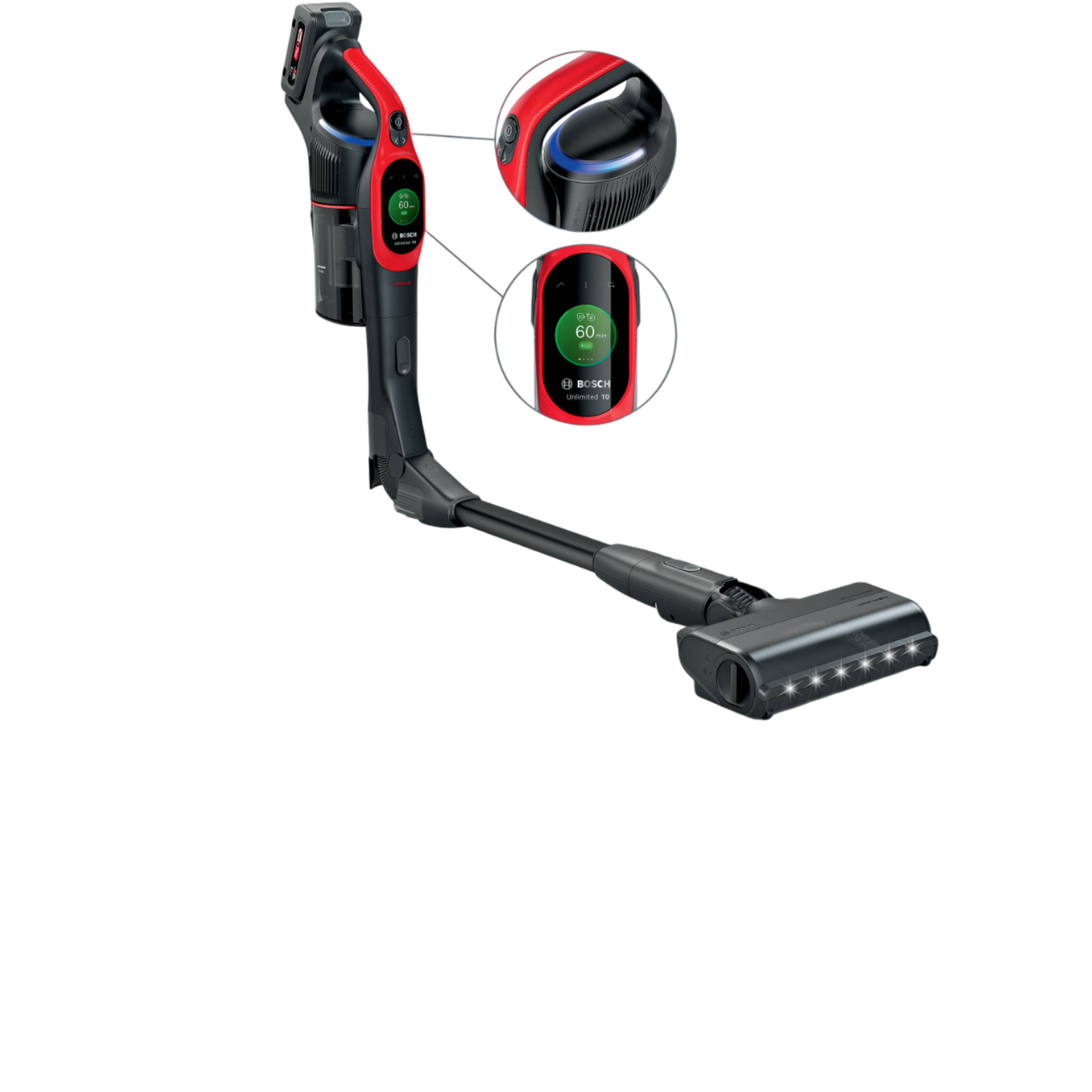 Bosch Bosch Bcs1041pet Unlimited 10 Proanimal Steelstofzuiger Incl. Kruimelzuiger - Rood