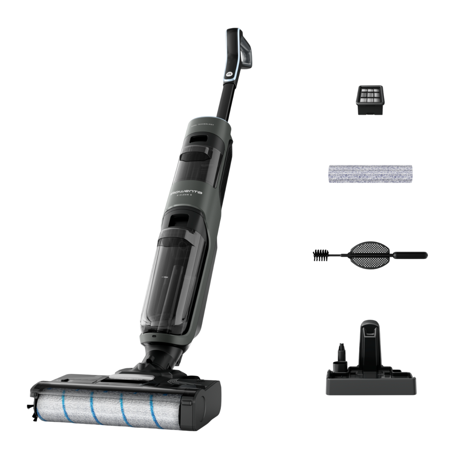 Rowenta Rowenta Gz5035 X-clean 4 Zwart 2-in-1 Vloerreiniger En Stofzuiger