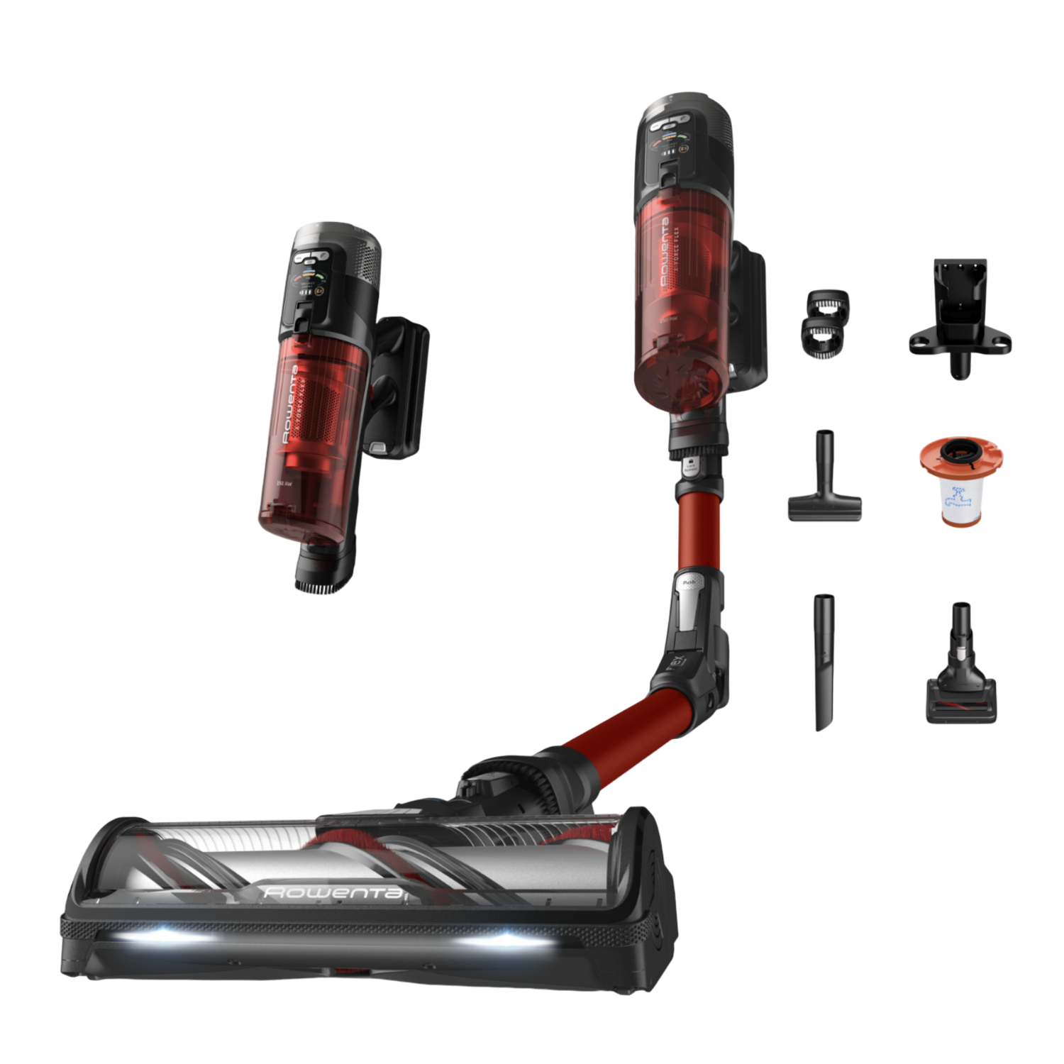 Rowenta Rowenta Rh9a73 X-force Flex 13.60 Animal Steelstofzuiger Incl. Kruimelzuiger Rood