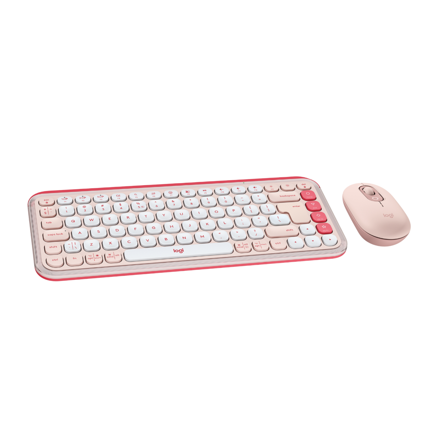 Logitech Logitech Pop Icon Combo Draadloos Toetsenbord En Muis Roze