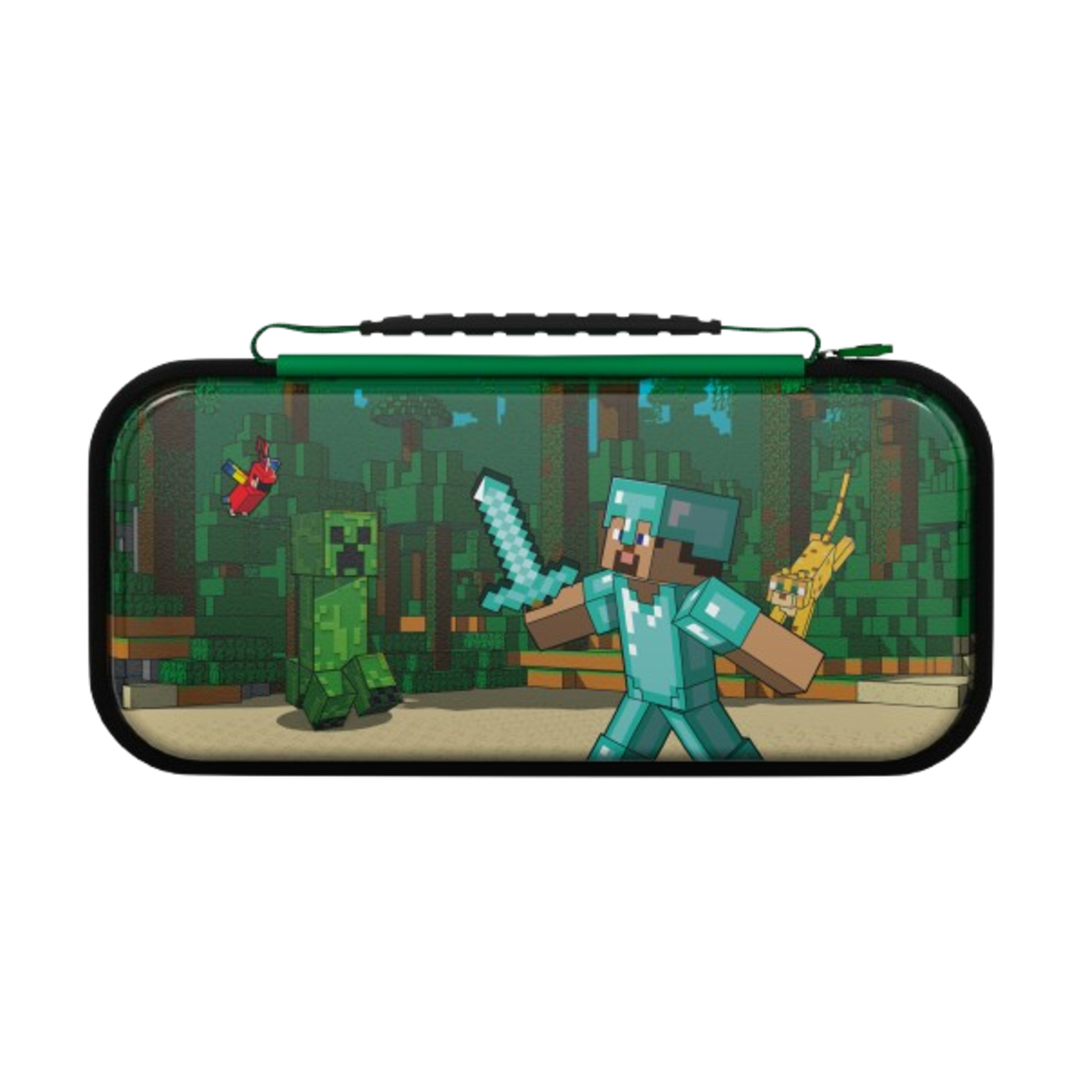 PDP PDP Realmz Nintendo Switch Travel Case - Minecraft Forest Battle Glow In The Dark