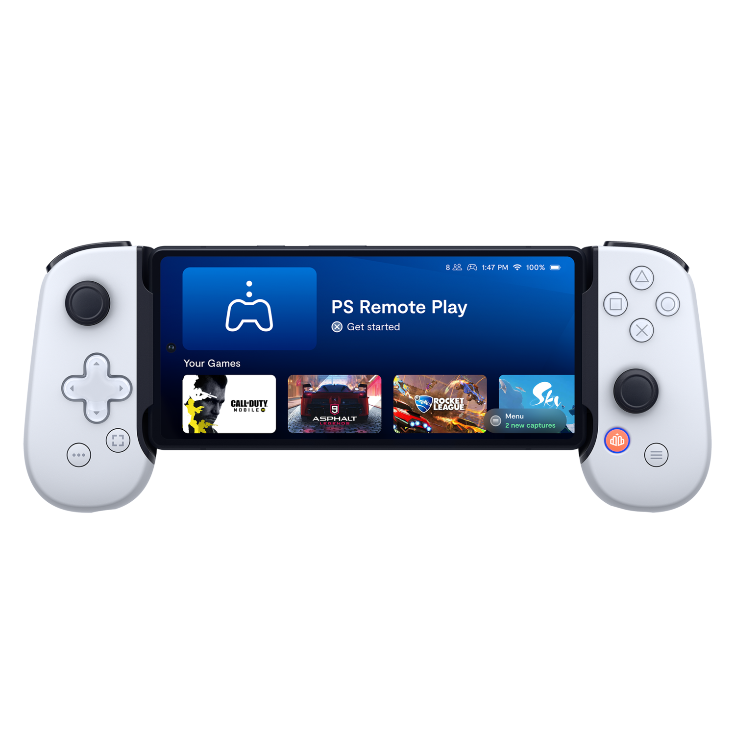 Backbone One Playstation-editie Usb-c Iphone 15/16-serie En Android - 2nd Gen Wit Mobiele Controller