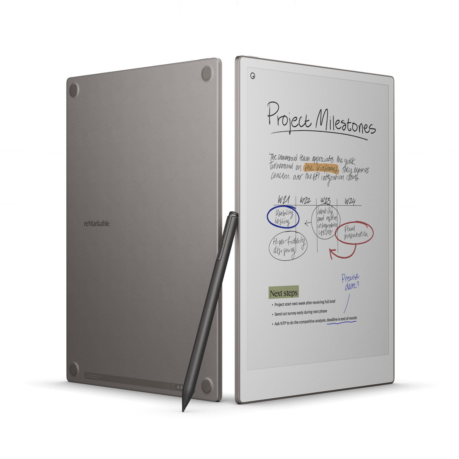 Remarkable Paper Pro + Marker Plus E-ink-tablet Zwart