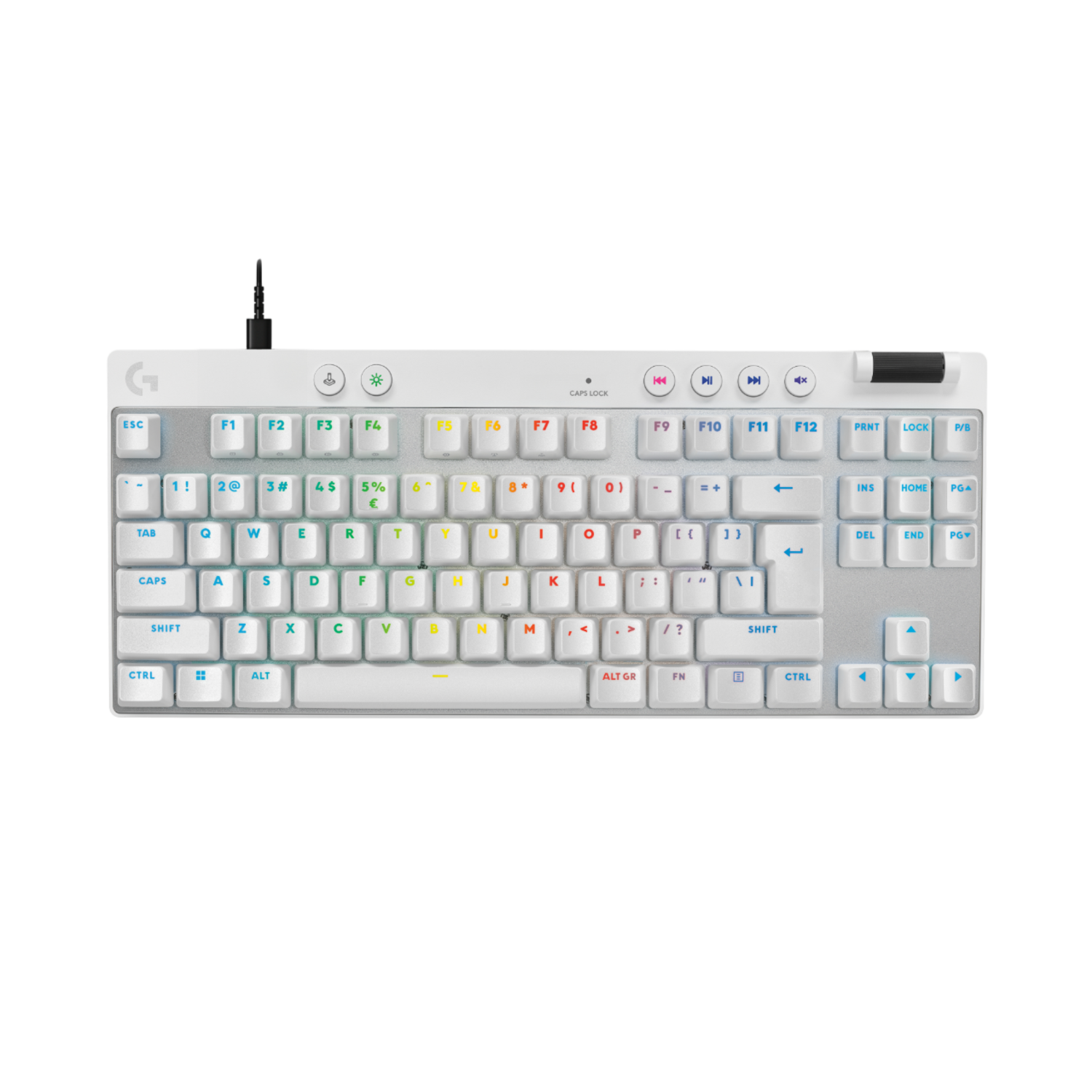 Logitech Logitech G Pro X Tkl Rapid Rgb Verlichting Bedraad Gamingtoetsenbord Wit