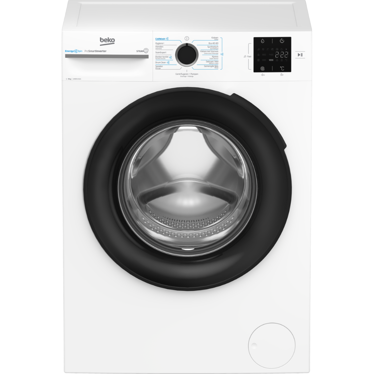 Beko Beko Bm3wft3941w Energyspin - Wasmachine Voorlader 9 Kg 1400 Rpm 75 Db