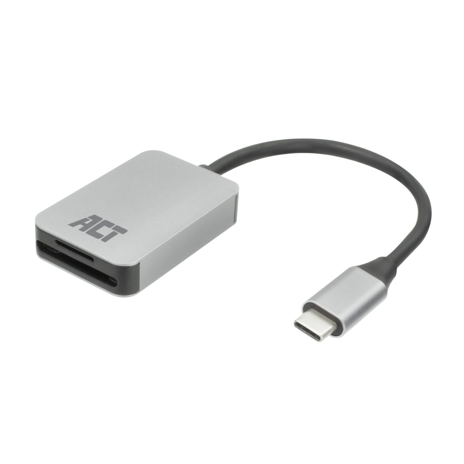 ACT Act Ac7056 Kaartlezer Usb-c / Sd 4.0 Uhs-ii Micro 5gbps Otg Aluminium